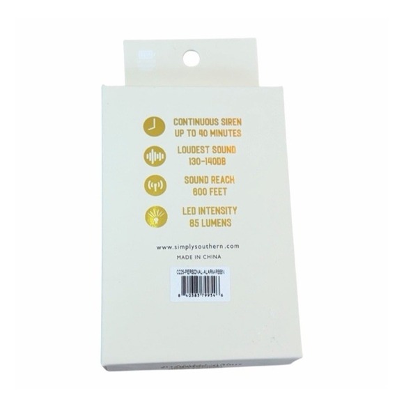 Personal Alarm Keychain with LED Flashlight SOS Alarm Cherry Simply Southern - Picture 4 of 5